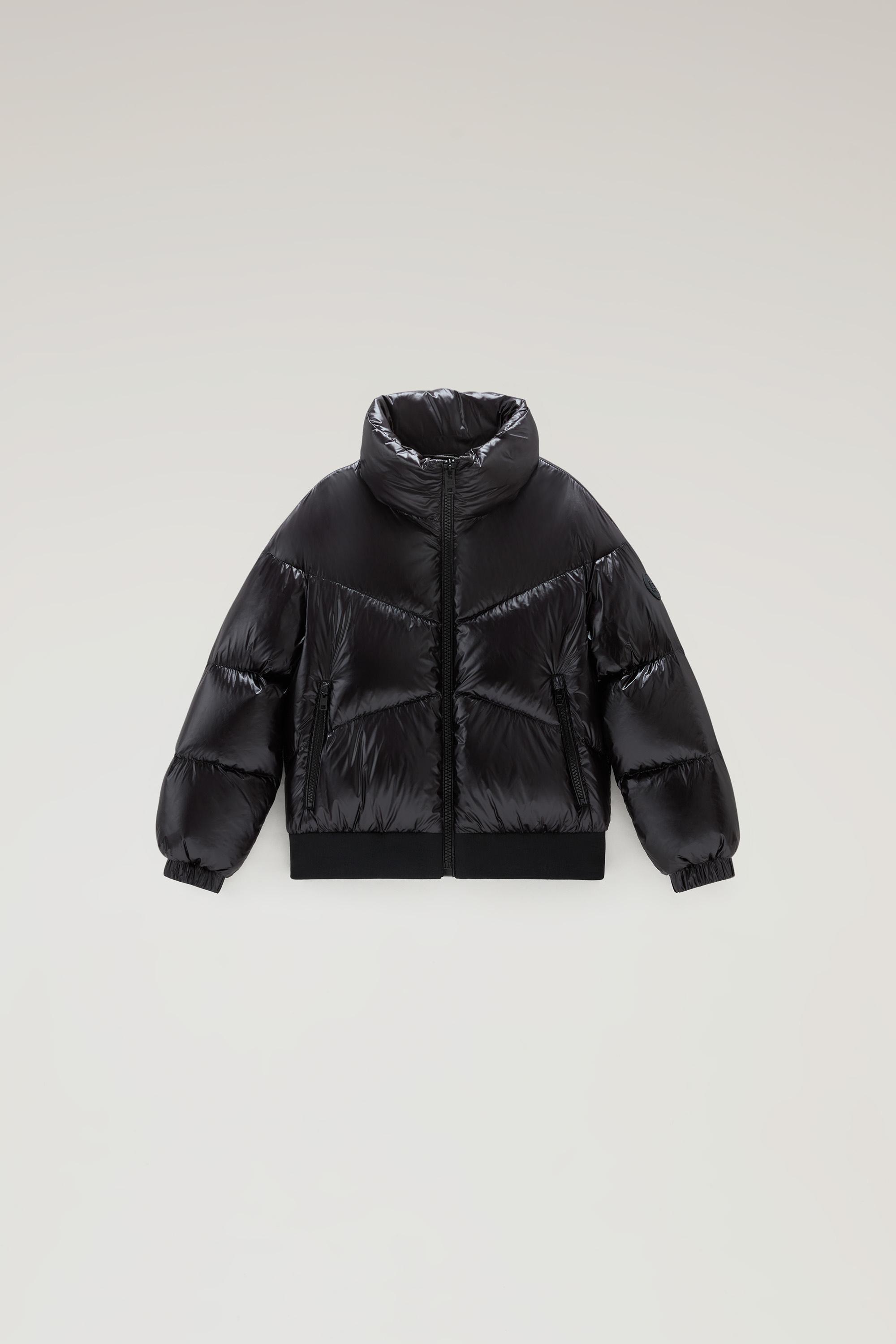Girls' Aliquippa Down Jacket in Glossy Nylon Black photo 1 | Woolrich