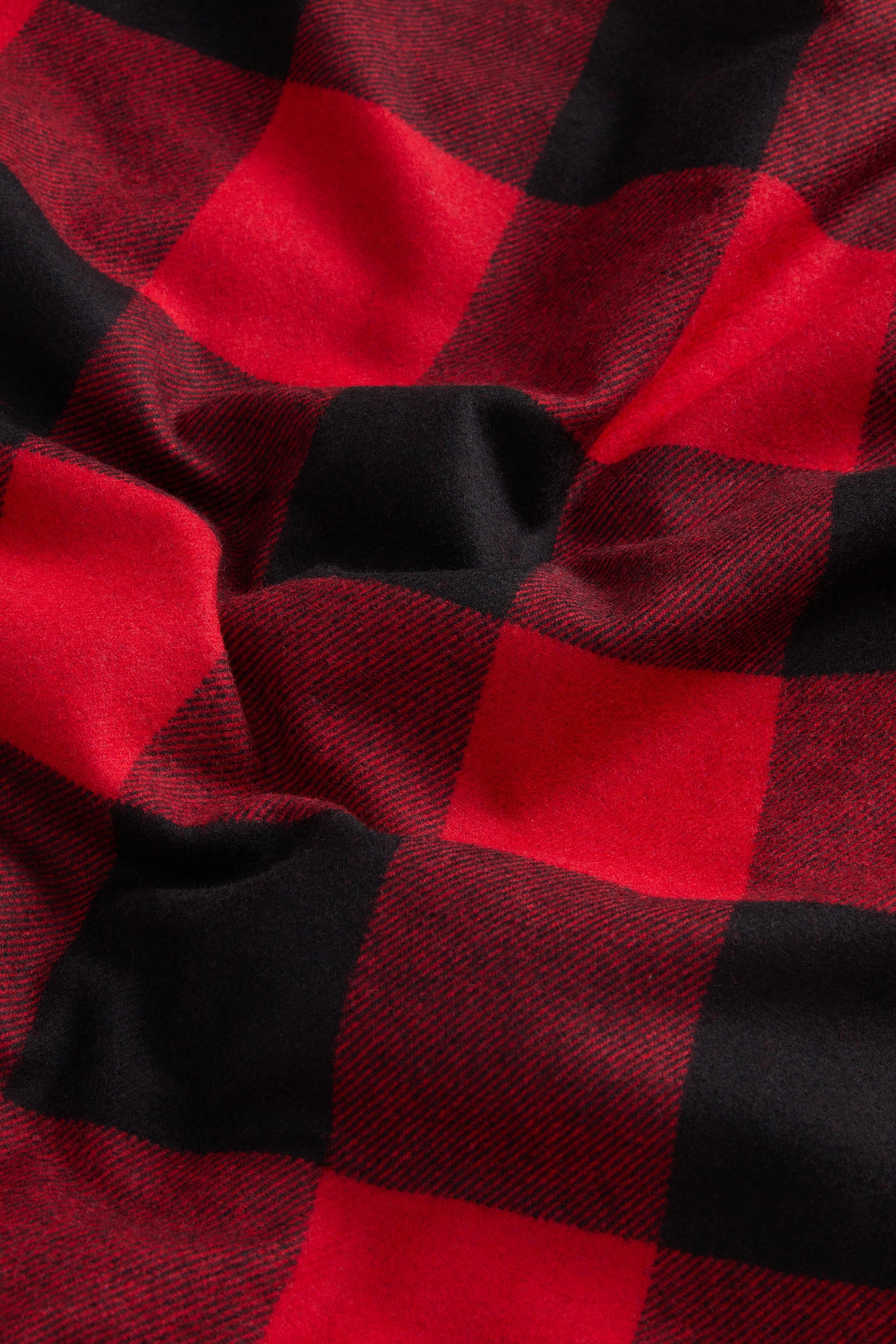 Alaskan Padded Overshirt in Checked Italian Wool Blend Red photo 7 | Woolrich
