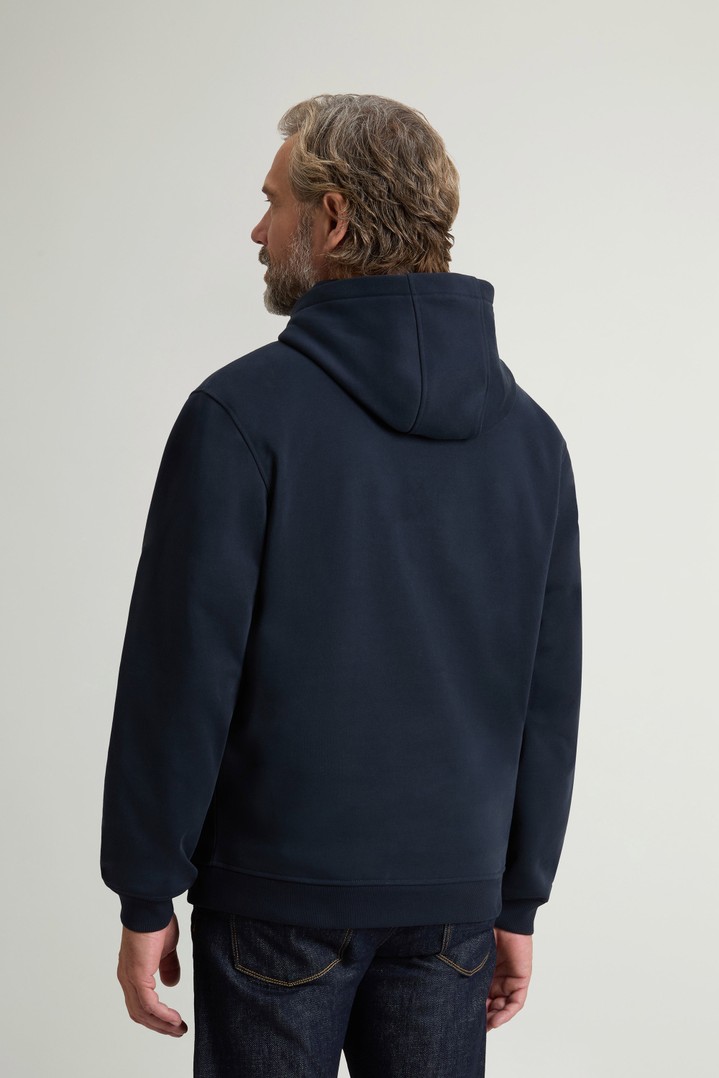 Kapuzenpullover aus einer Baumwollmischung mit Tasche Blau photo 3 | Woolrich