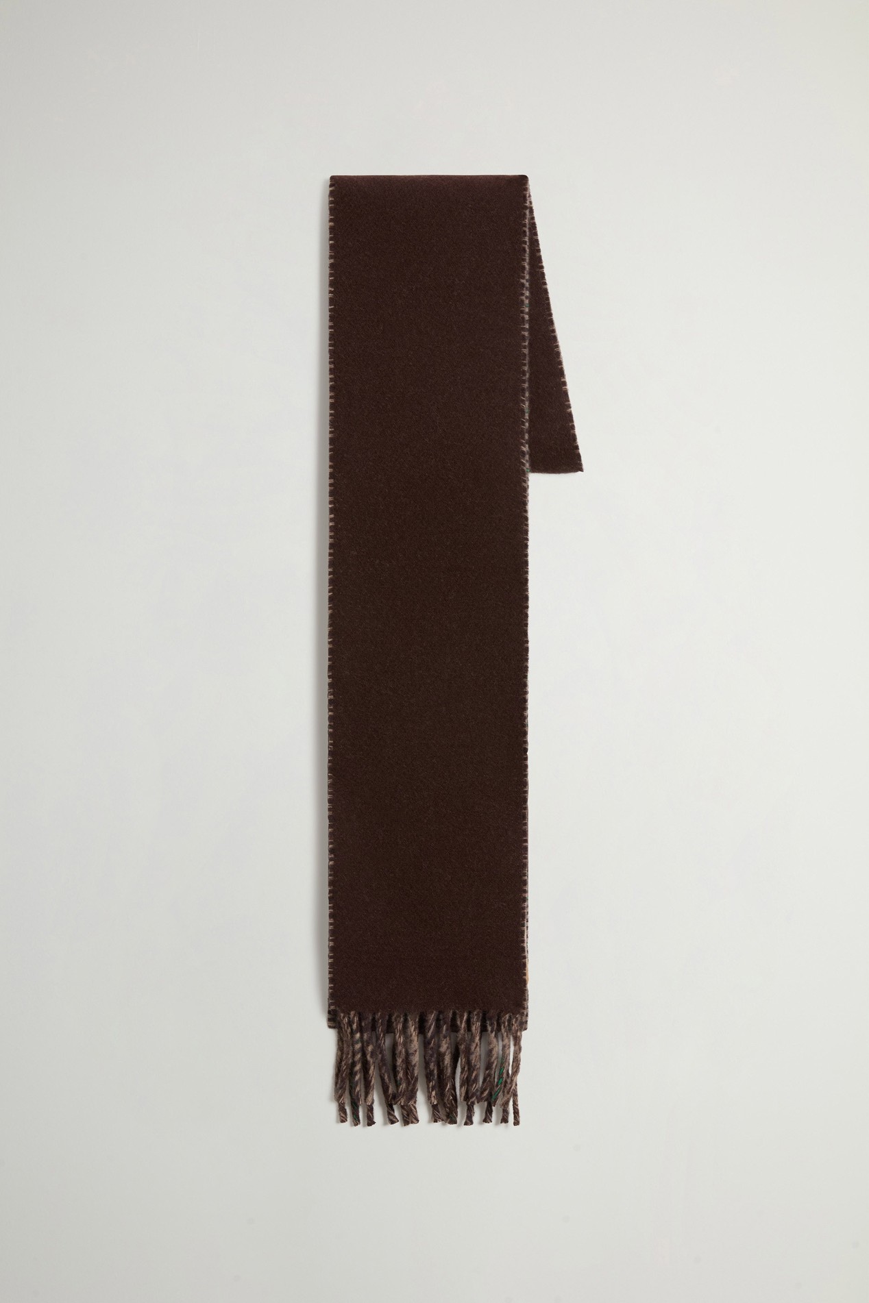 Scarf in Pure Wool with Checked Pattern Green photo 2 | Woolrich