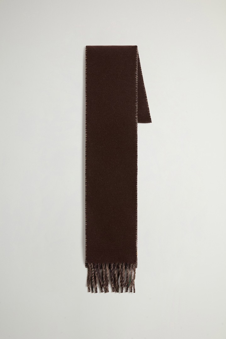 Scarf in Pure Wool with Checked Pattern Green photo 2 | Woolrich
