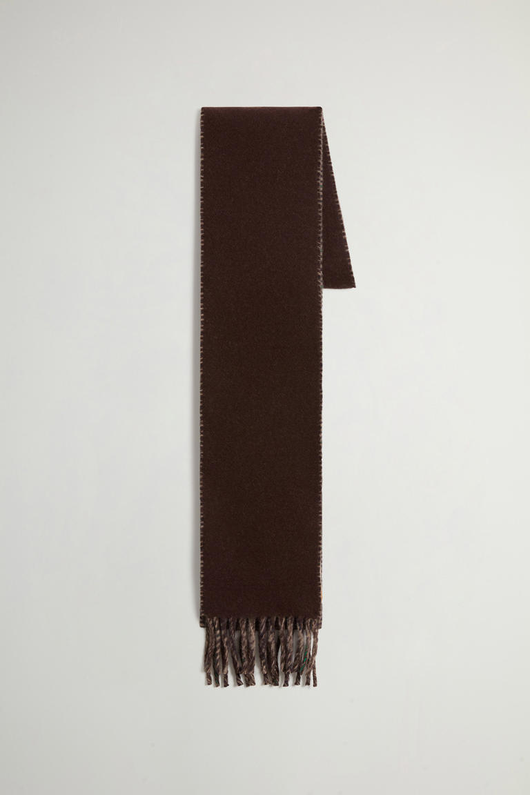 Sjaal van zuivere wol met geruit patroon Groen photo 1 | Woolrich
