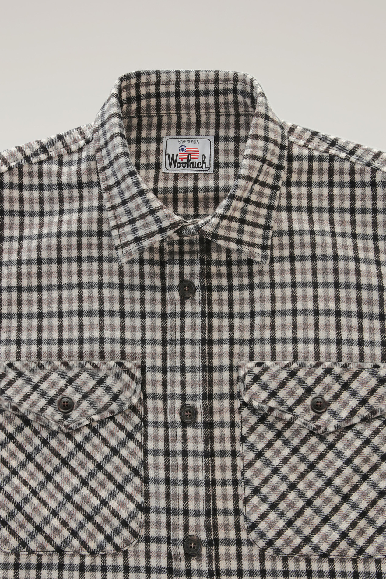 Wool Blend Oxbow Flannel Overshirt - Made in USA Multicolor photo 6 | Woolrich