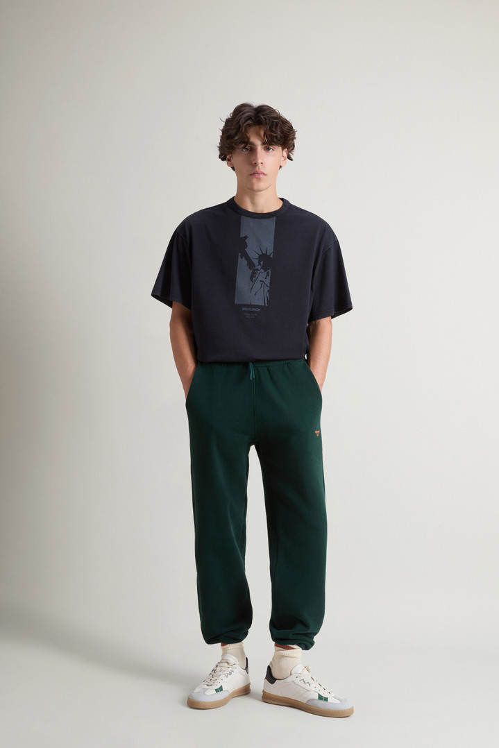 Teen Boys’ Garment-Dyed Pure Cotton T-Shirt with Print Black photo 2 | Woolrich