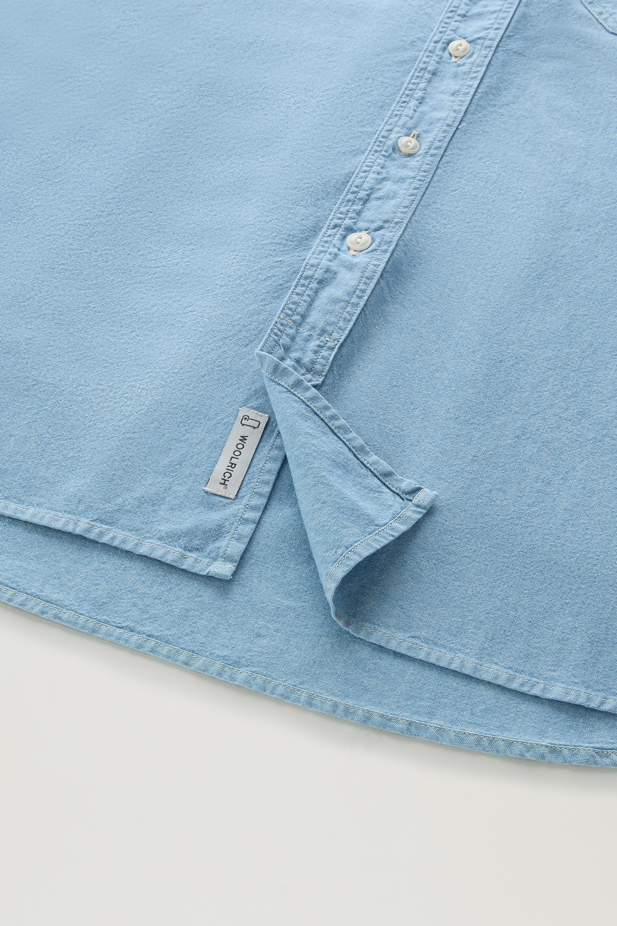 Chambray Shirt in Pure Cotton Blue photo 4 | Woolrich