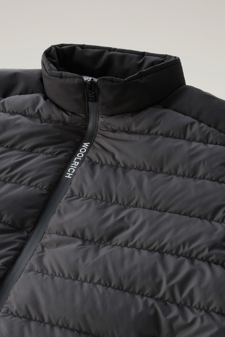 Bering Tech Lightweight Hybrid Down Jacket in Microfibre Black photo 3 | Woolrich