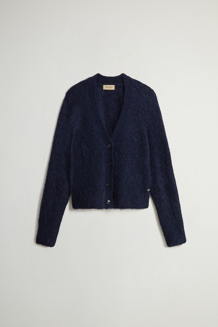 Garment-Dyed Cardigan in Alpaca and Wool Blend Blue photo 5 | Woolrich