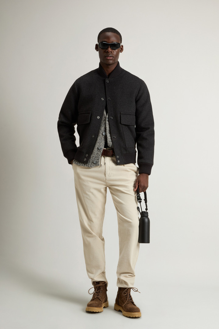 Miles Bomber Jacket in Wool Blend Gray photo 2 | Woolrich