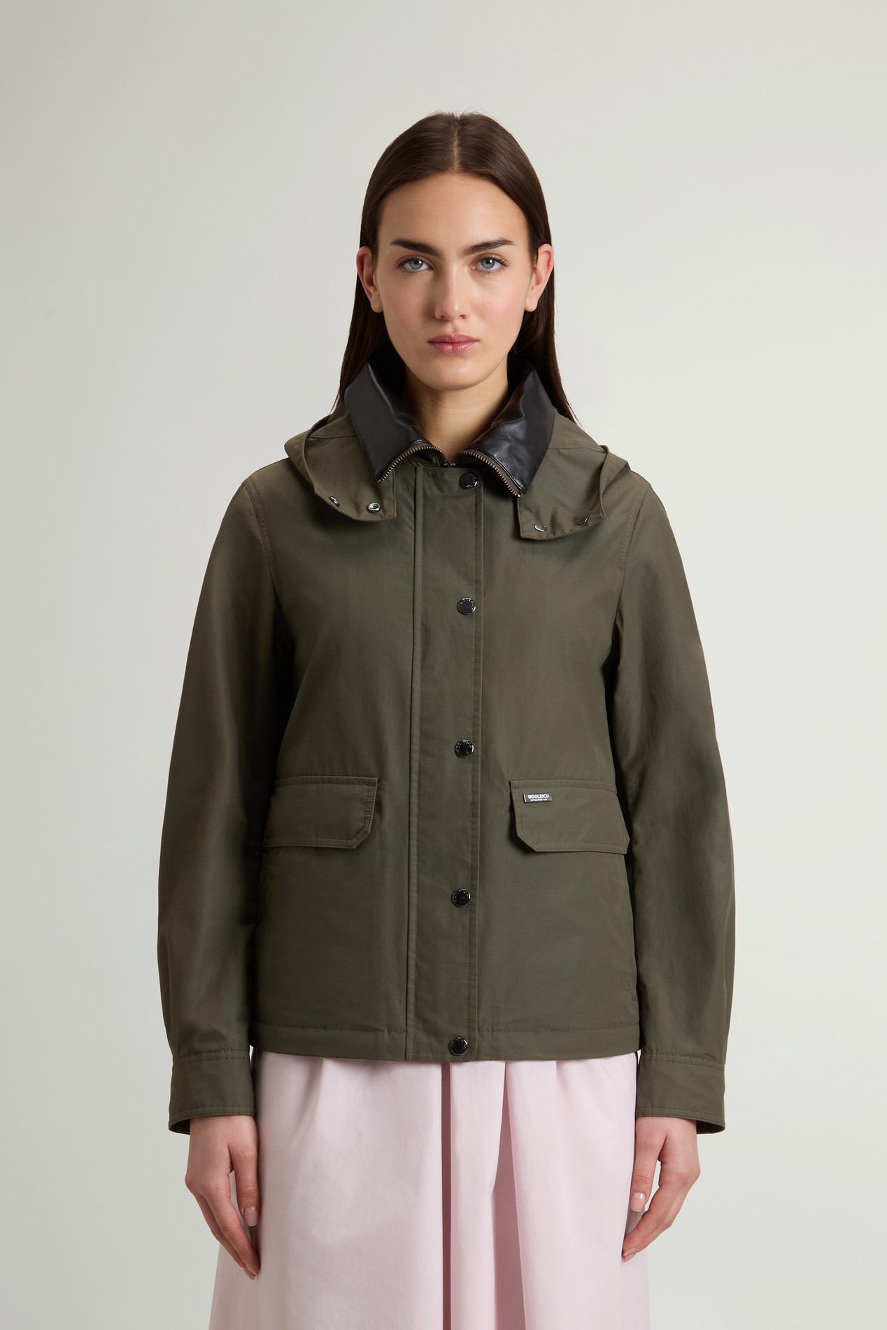 Dundee Jacket in Superwax Cotton Green photo 1 | Woolrich