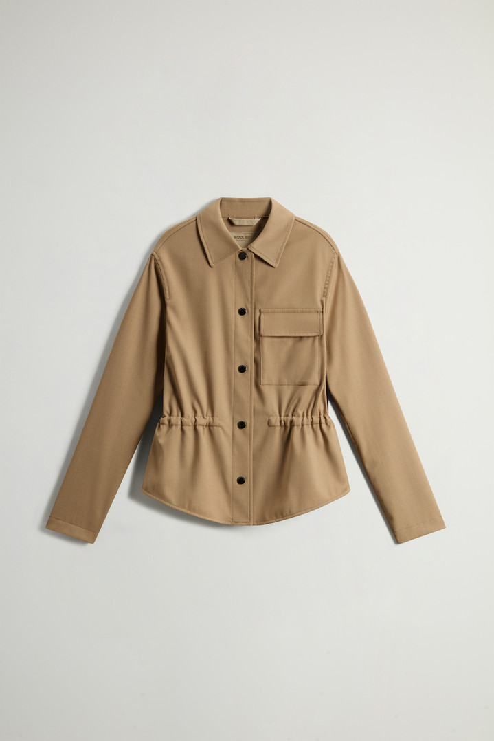 Overshirt in Wool Blend Beige photo 5 | Woolrich