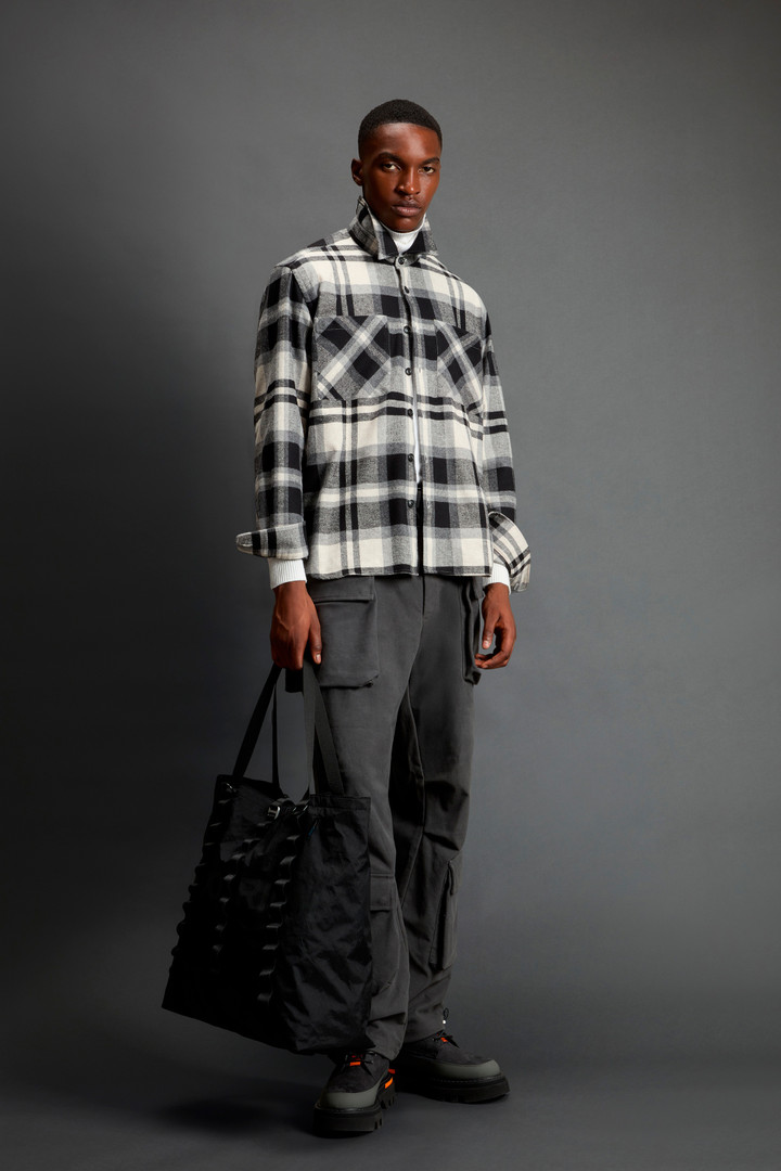Checked Shirt in Cotton-Blend Flannel by Todd Snyder Beige photo 2 | Woolrich