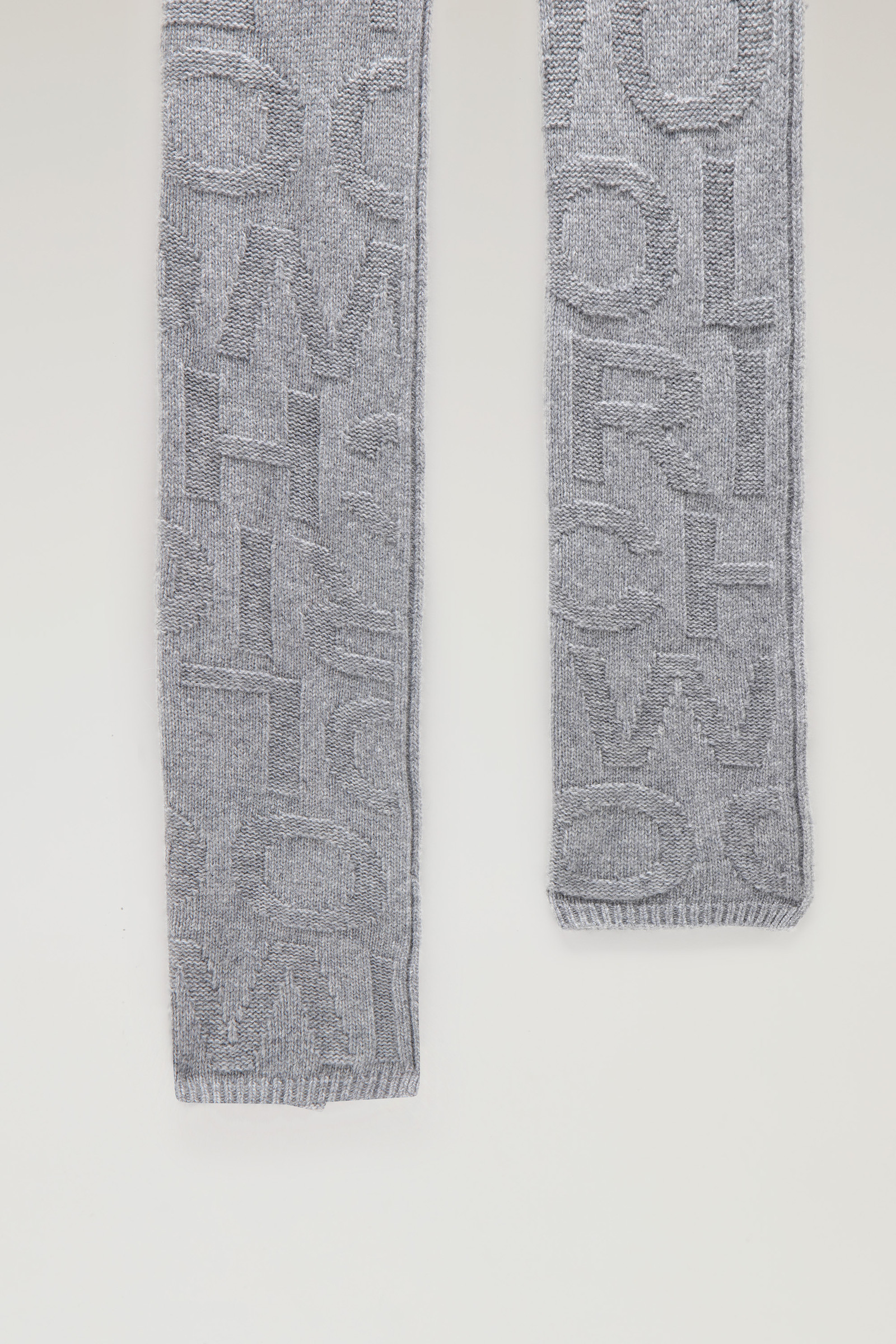 Kids' Monogram Scarf in Merino Wool Blend Grey | Woolrich