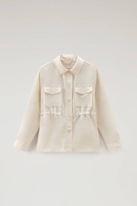 Chaqueta camisera de mezcla de lana Blanco photo 2 | Woolrich