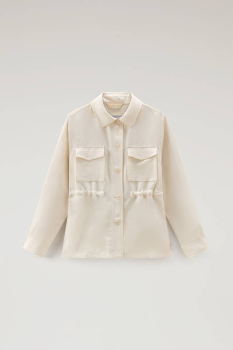 Giacca a camicia in misto lino Bianco photo 2 | Woolrich