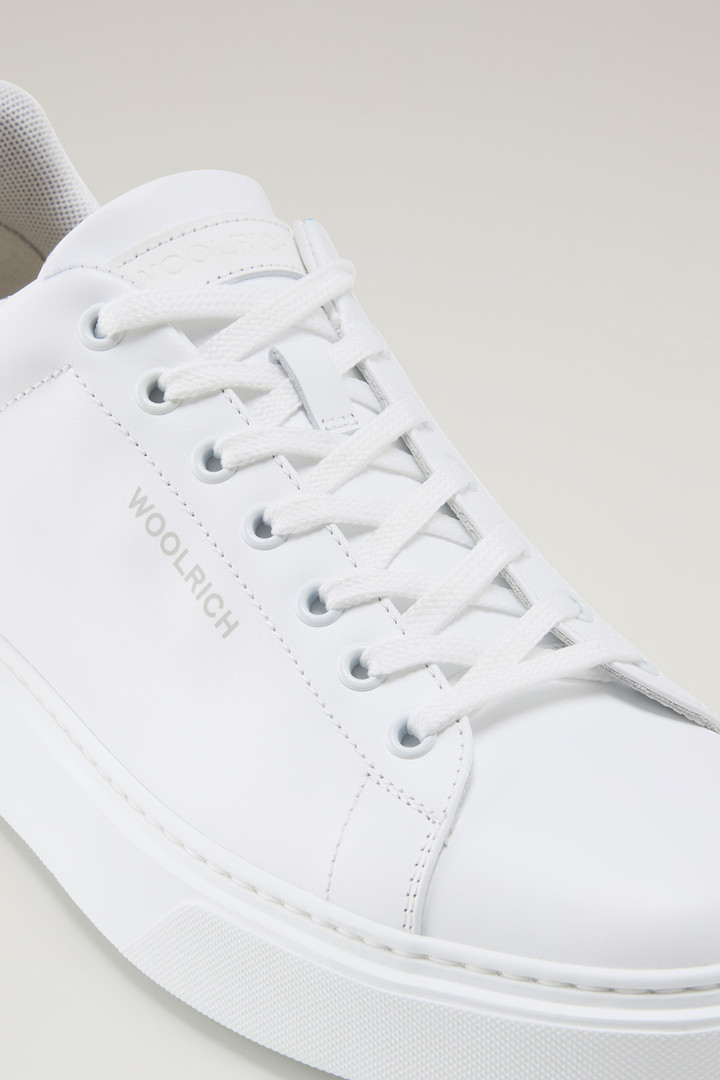 Classic Court Sneaker aus Leder mit Kontrastaufnäher Weiß photo 5 | Woolrich