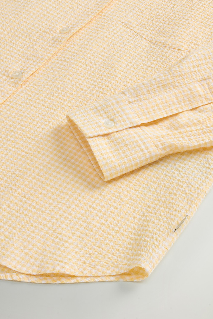 Seersucker Cotton Shirt Yellow photo 7 | Woolrich