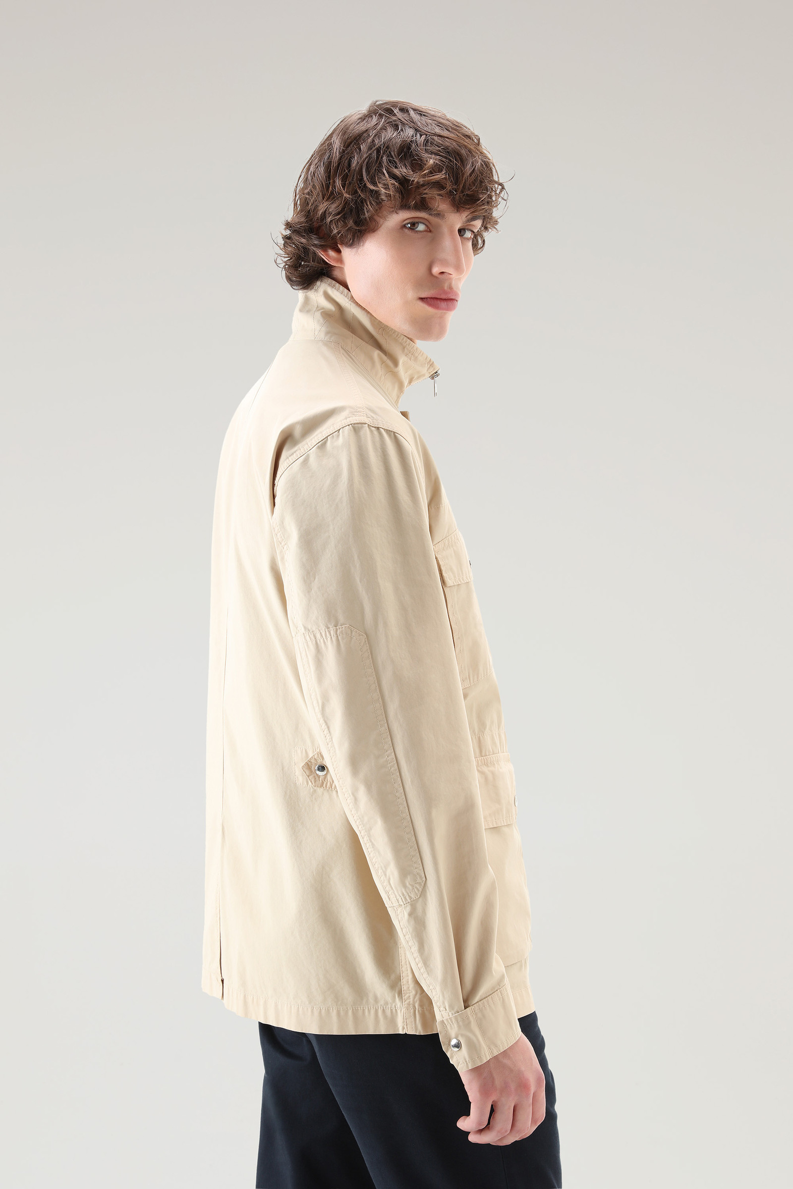 Giacca tinta in capo in puro cotone beige photo 3 | Woolrich