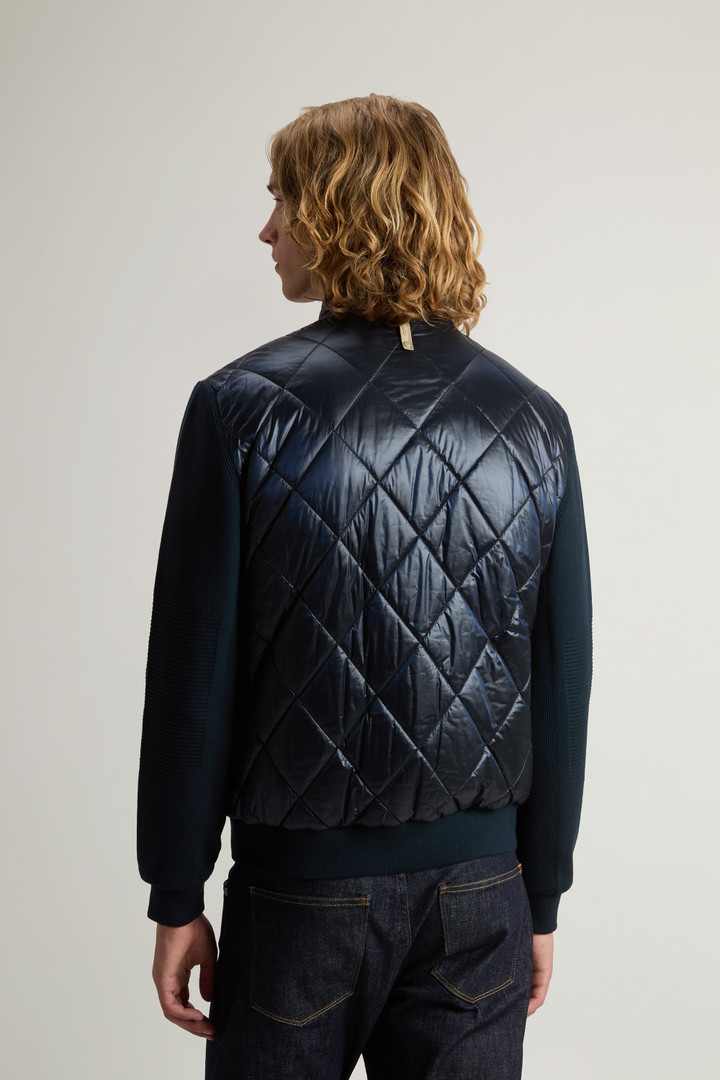 Yarn-Dyed Quilted Nylon Hybrid Jacket Blue photo 3 | Woolrich