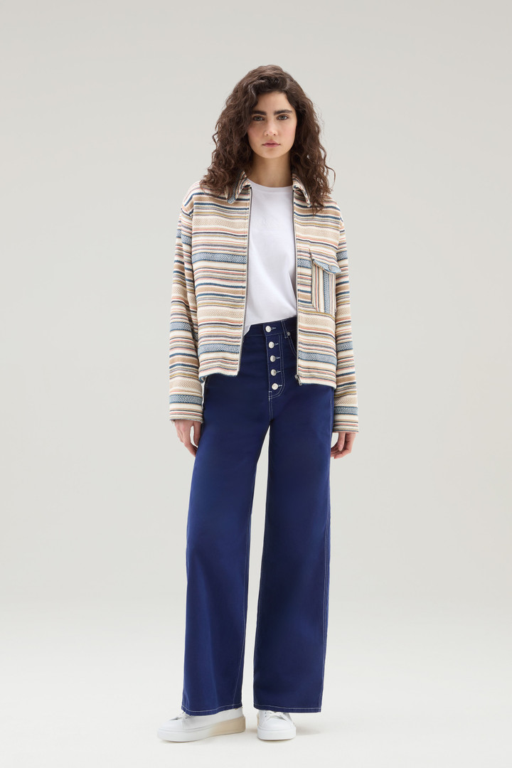 Hose aus stückgefärbtem Stretch-Baumwoll-Twill Blau photo 2 | Woolrich