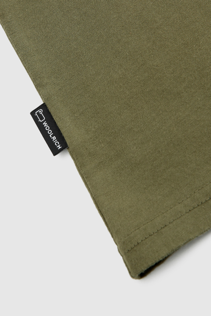 T-shirt with chest pocket Green photo 6 | Woolrich
