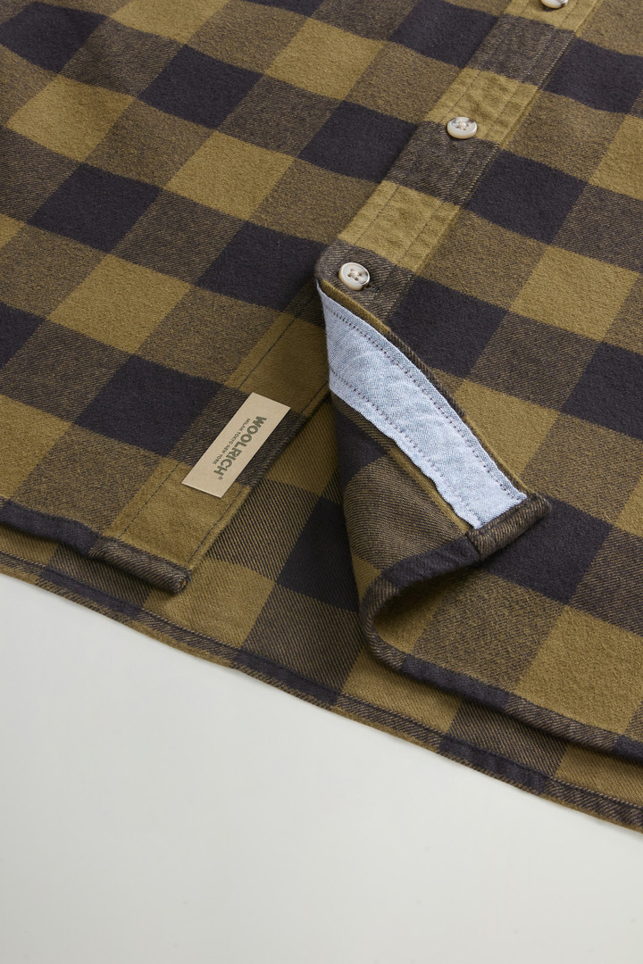 Flannel Shirt with Checked Pattern Green photo 8 | Woolrich