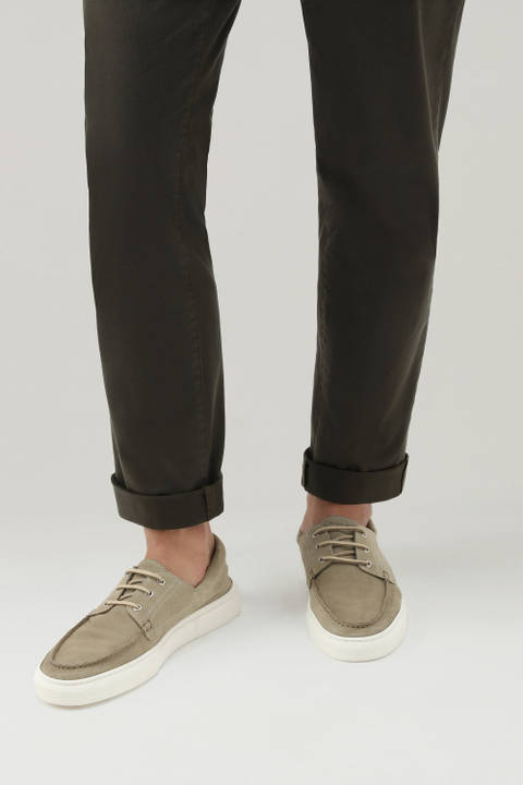 Boat Shoes in Suede Leather Beige photo 2 | Woolrich