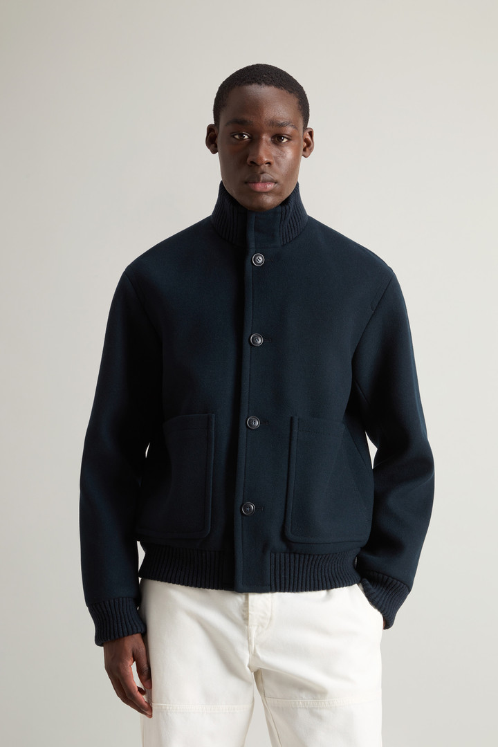 Italian melton bomber jacket on sale