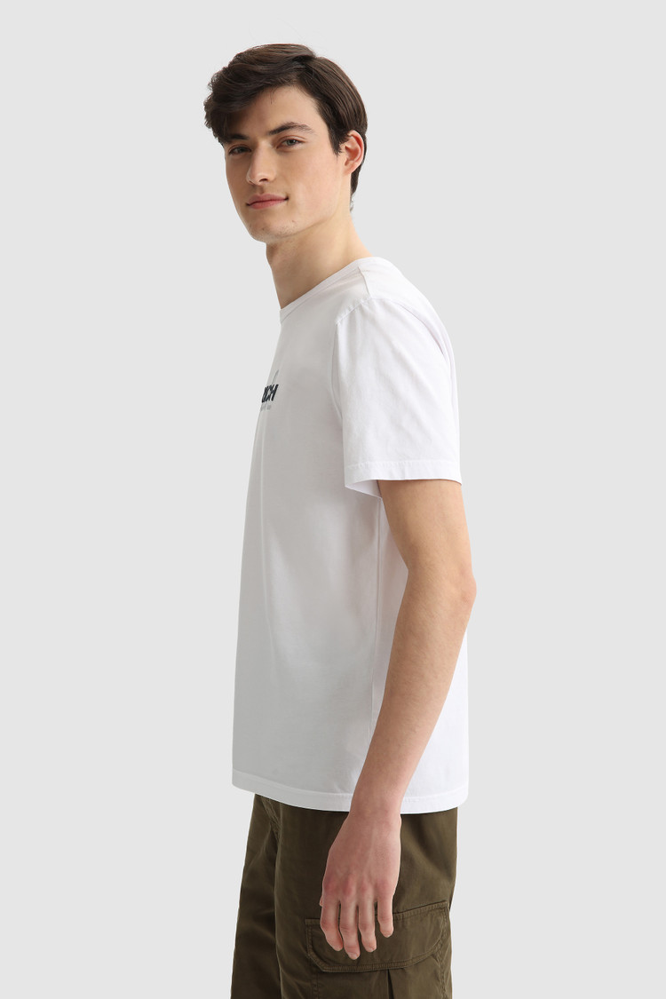 Katoenen T-shirt met macro logo