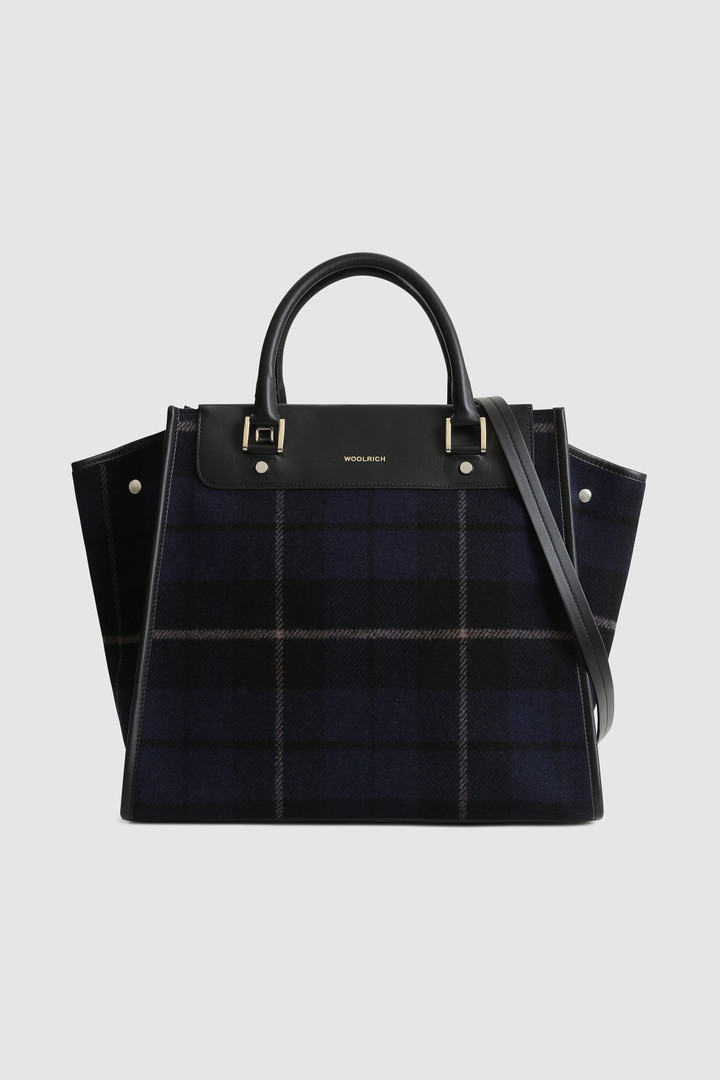 Sac fourre-tout surdimensionné en laine avec motif à carreaux