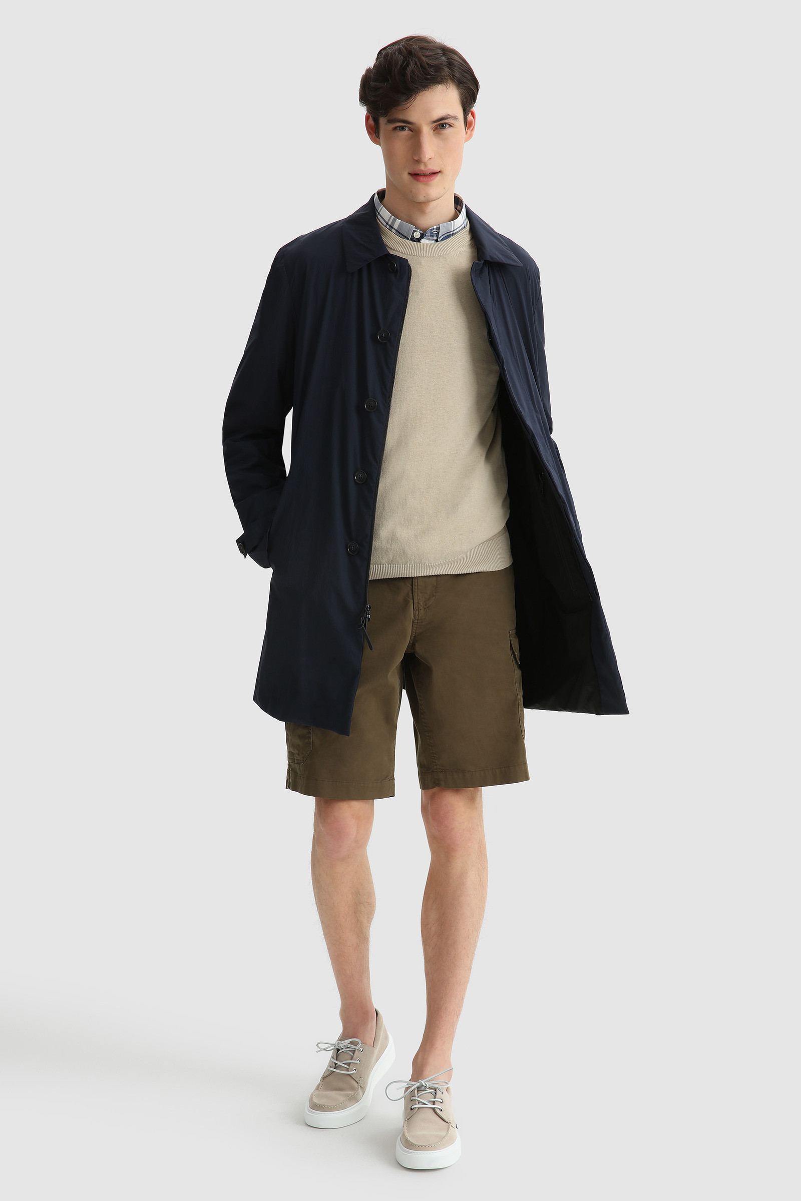 Ultralight Ripstop Nylon Carcoat Blue photo 2 | Woolrich