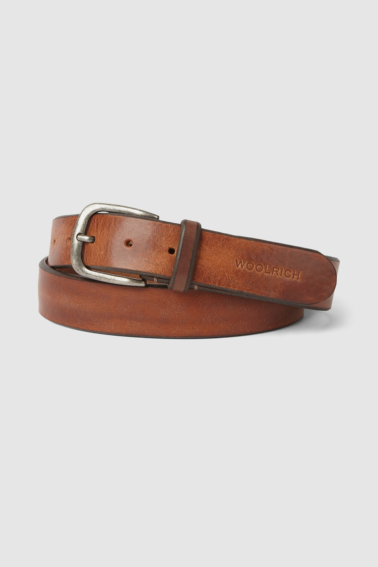 Cintura in pelle bicolore