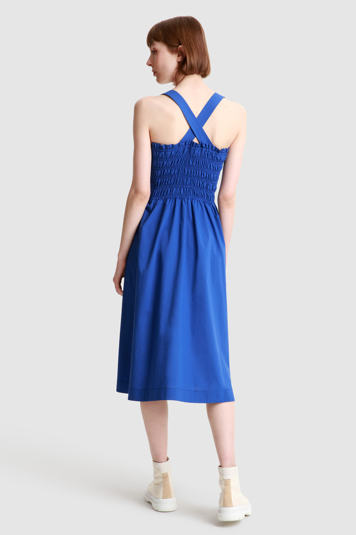 Cotton Poplin Dress with Side Pockets Blue photo 3 | Woolrich