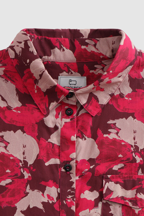 Vestito Wilderness lungo in popeline di cotone rosso photo 2 | Woolrich
