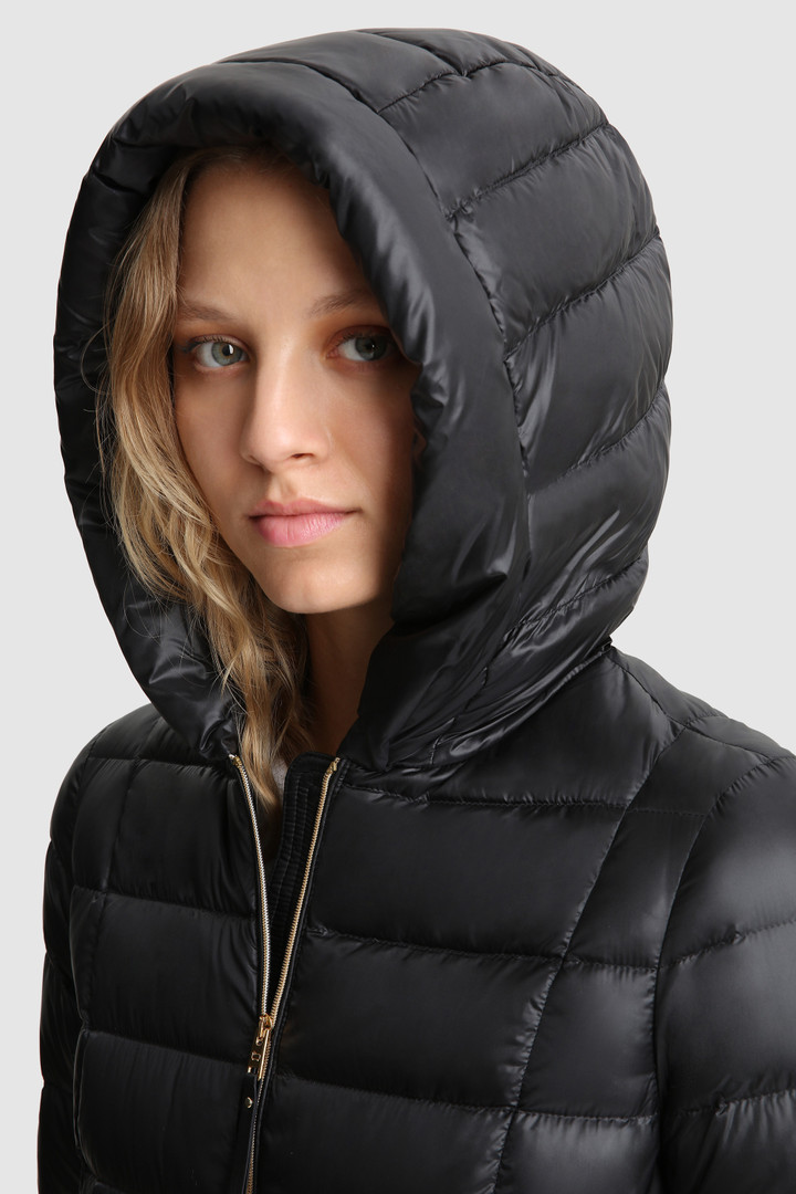 black lightweight quilted jacket