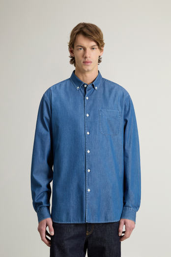 Pure Cotton Shirt Blue | Woolrich