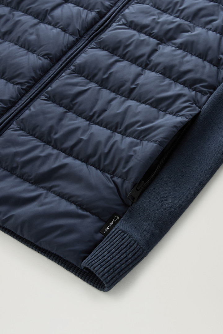 Sundance Hybrid Bomber Jacket in Microfibre and Cotton Knit Blue photo 7 | Woolrich