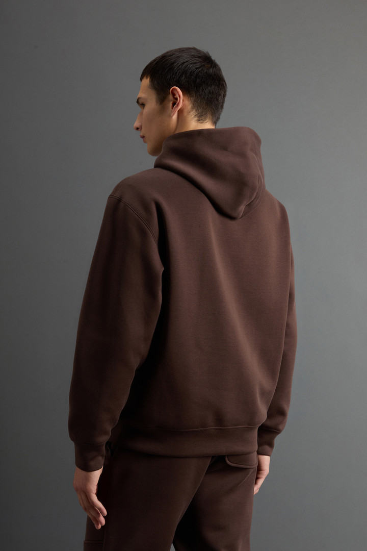 Wool-Blend Hoodie with Pouch Pocket by Todd Snyder Brown photo 3 | Woolrich