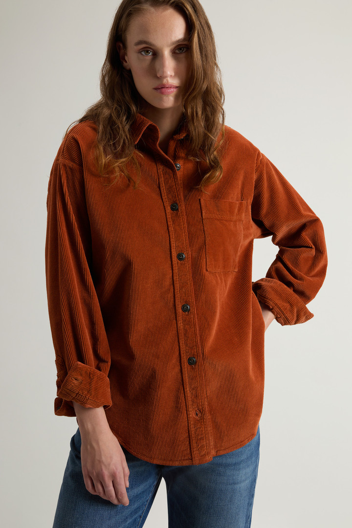 Chemise teinte en pièce en velours côtelé Marron photo 4 | Woolrich