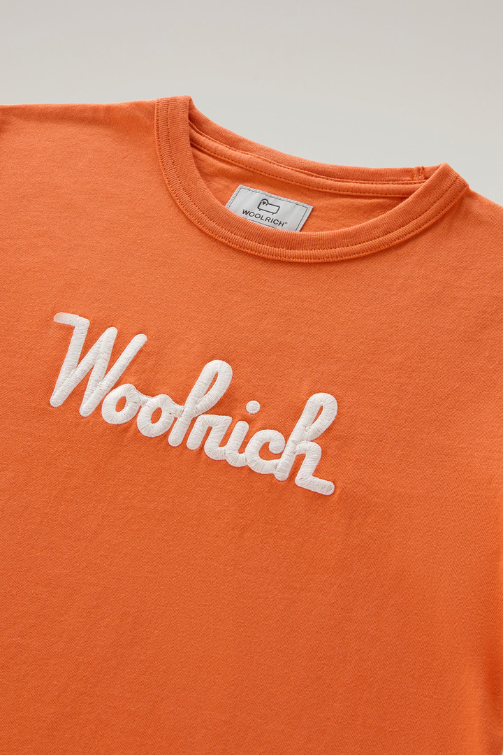 LOGO CREWNECK T-SHIRT Oranje photo 3 | Woolrich