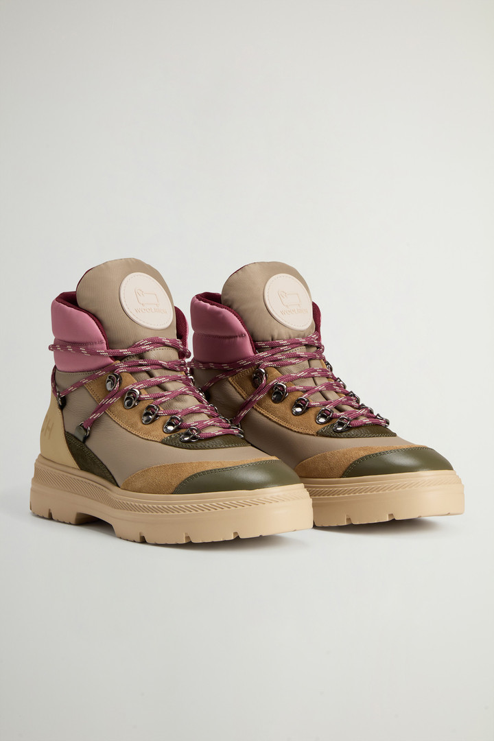 Leather Military Ankle Boots Beige photo 2 | Woolrich