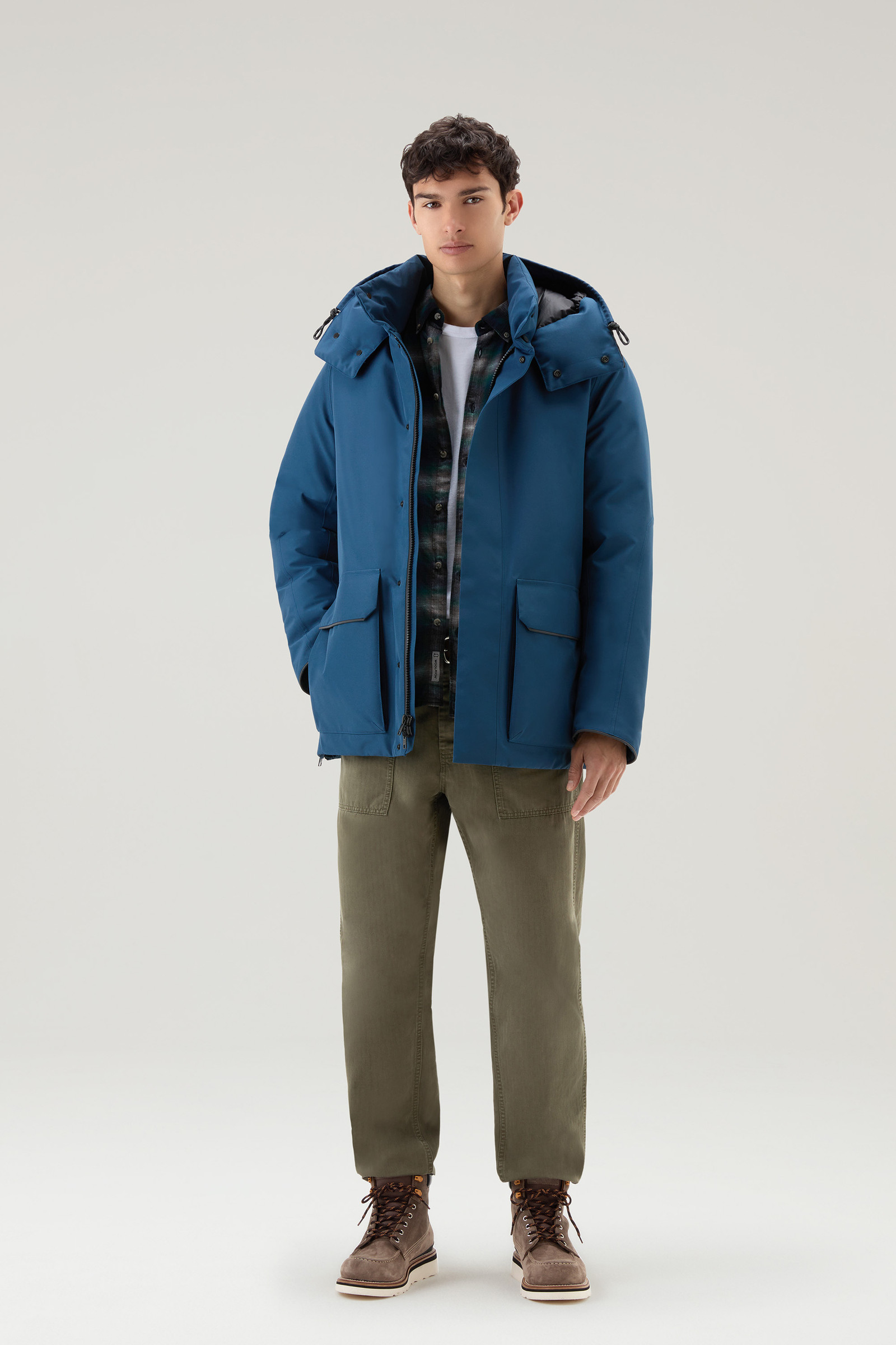 Woolrich Men's Aleutian Supreme Waterproof GORE-TEX Parka - Blue - Jackets