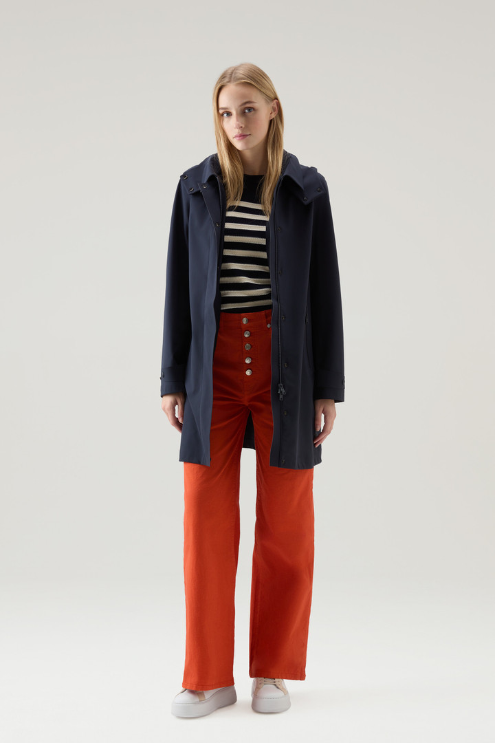 Trench in nylon High Tech con cappuccio staccabile Blu photo 2 | Woolrich