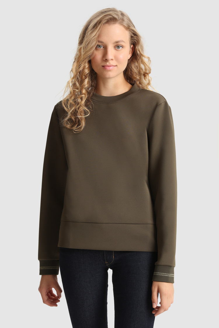 Sweatshirt aus Stretch mit seitlicher Öffnung