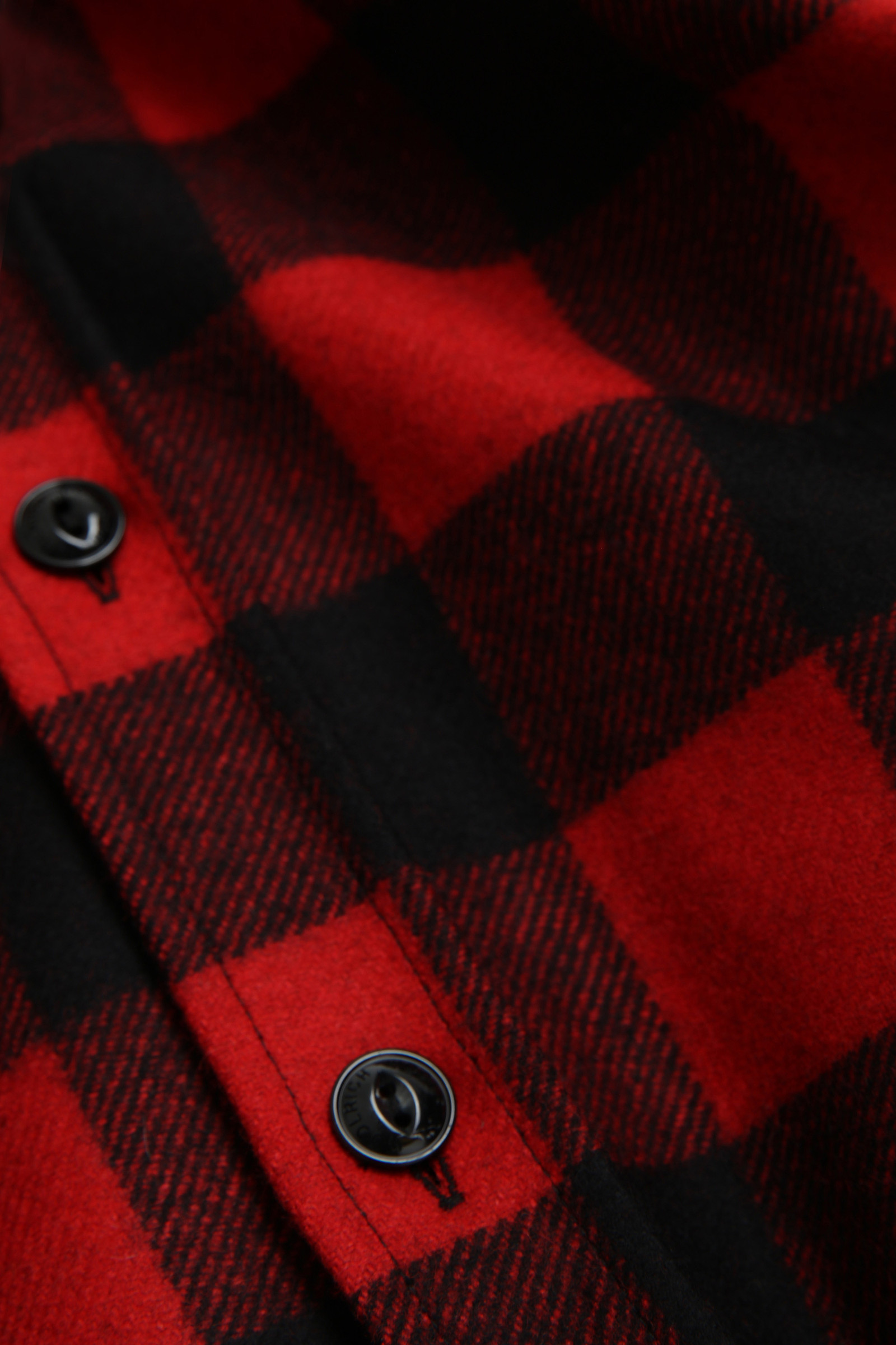 Men's Alaskan Melton Shirt in Recycled Italian Wool Red | Woolrich USA