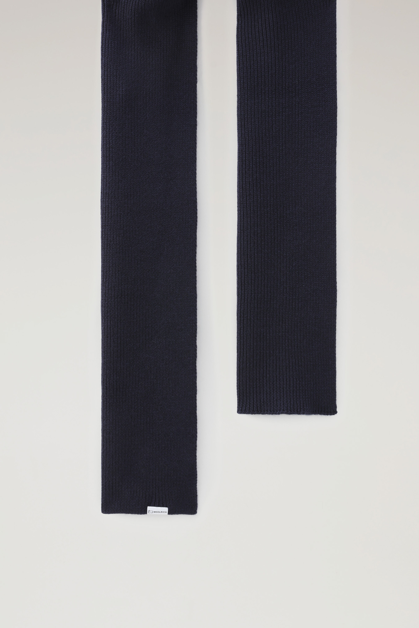 Gerippter Schal aus Merinowolle blau photo 2 | Woolrich