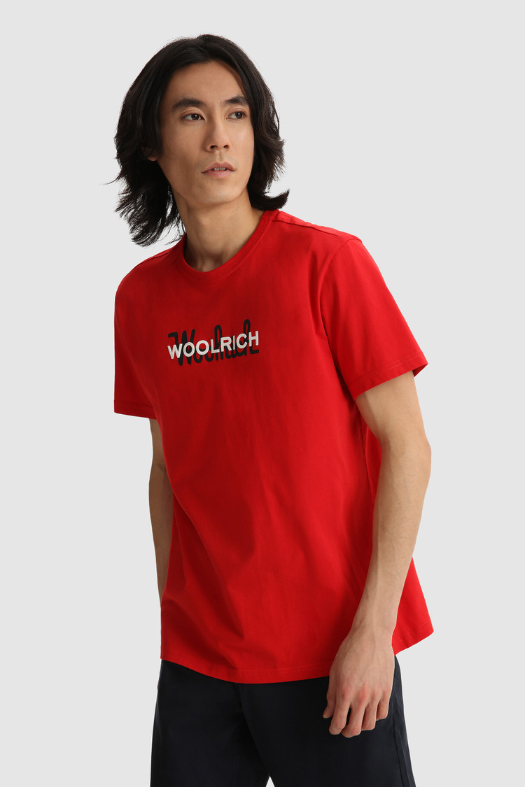 Makro-Logo-Baumwoll-T-Shirt