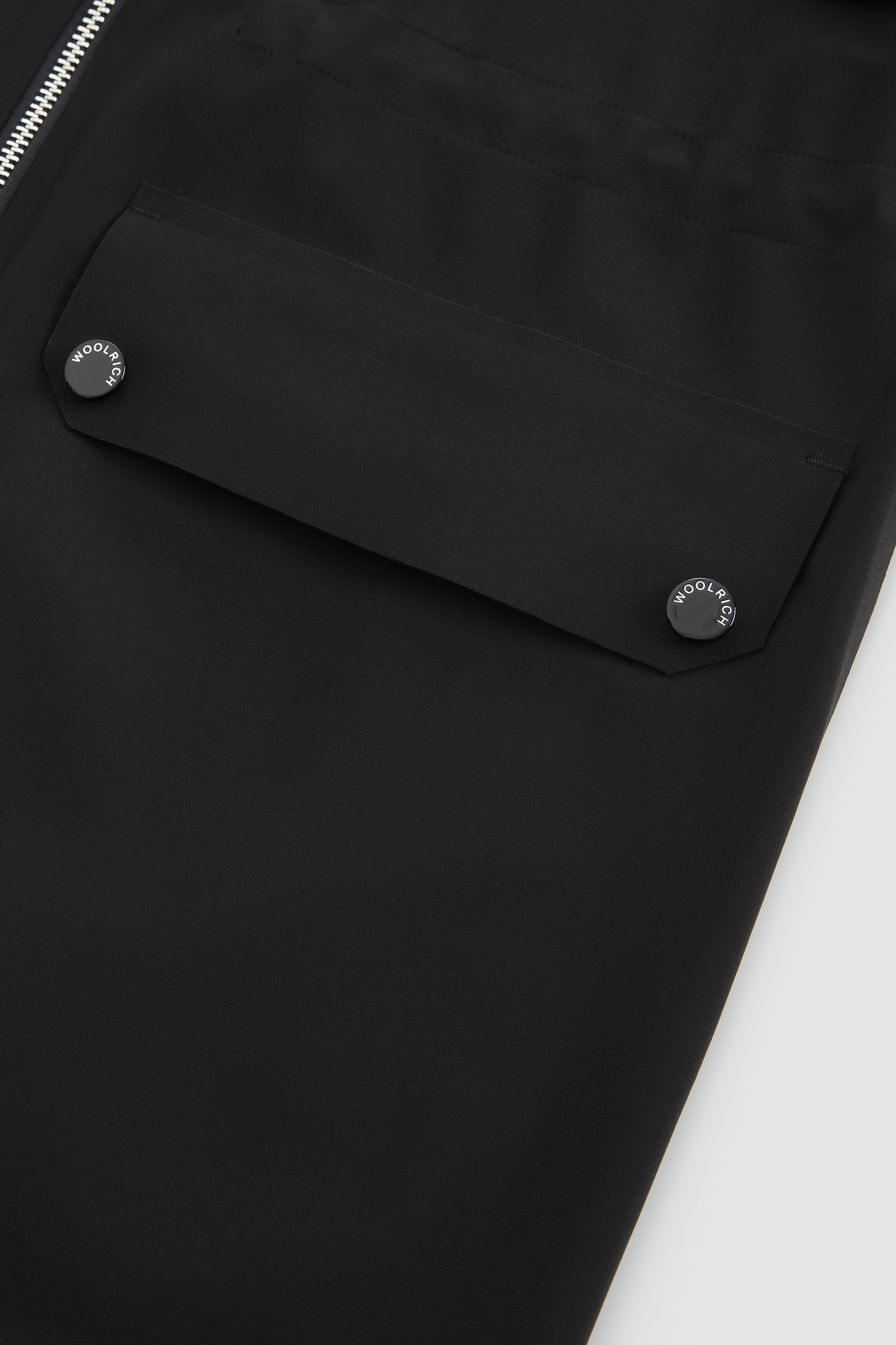 Lange Jacke Pequea aus Stretch-Jersey Schwarz photo 8 | Woolrich