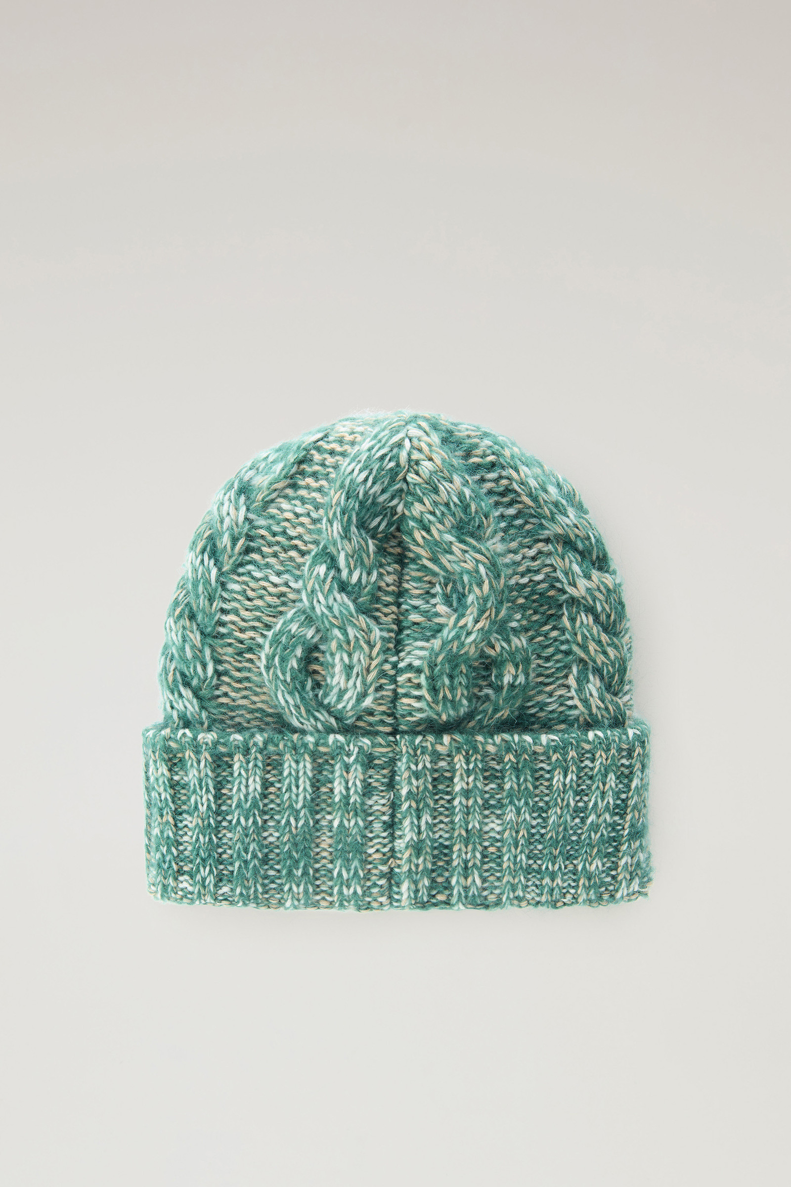 Beanie in Wool and Mohair Blend Green photo 2 | Woolrich