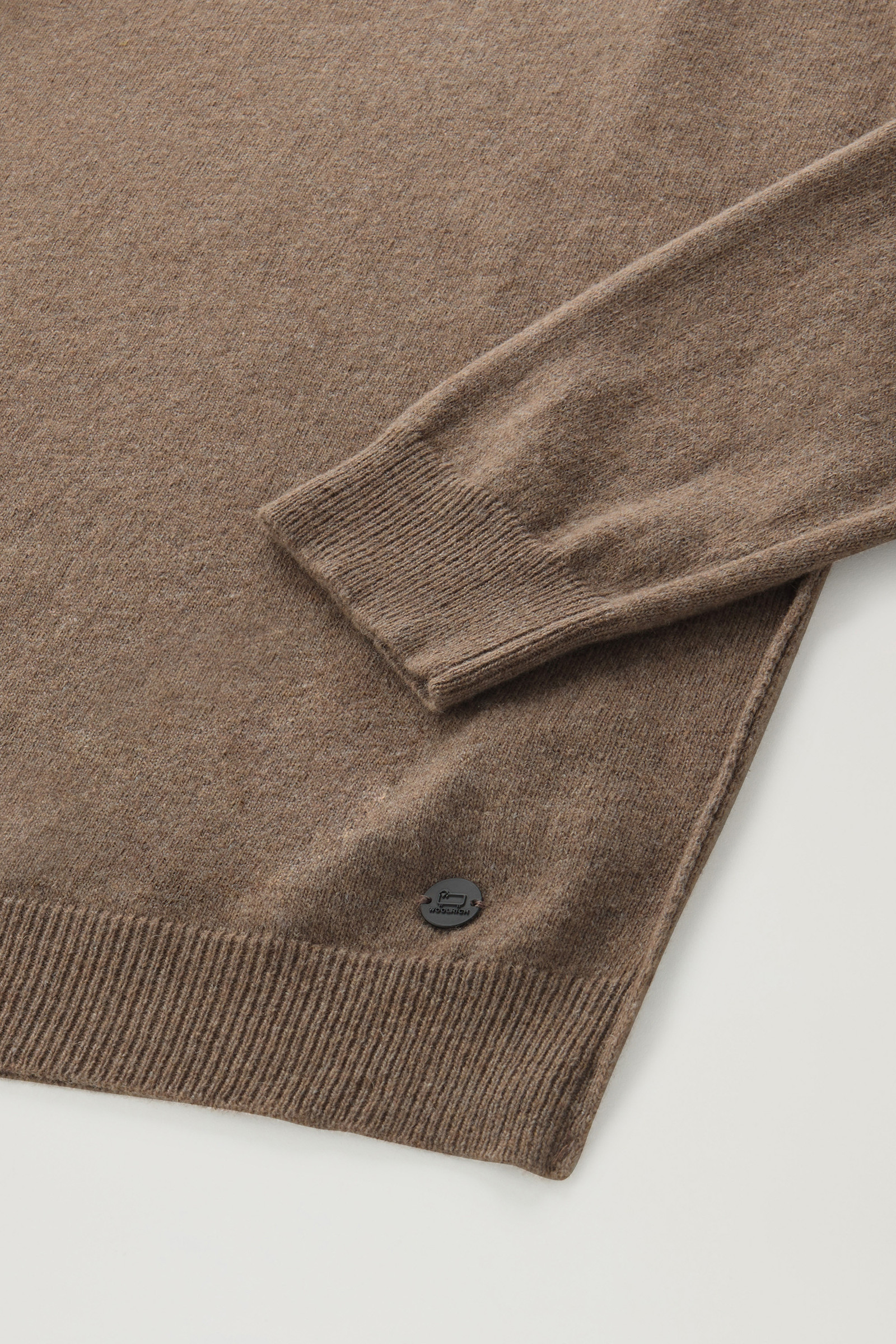 Crewneck Sweater in Merino Wool Blend Taupe photo 7 | Woolrich