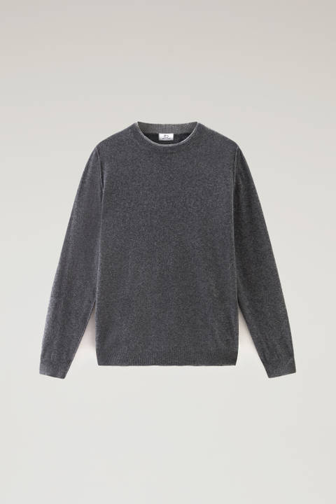 Crewneck Sweater in Merino Wool Blend Gray photo 2 | Woolrich